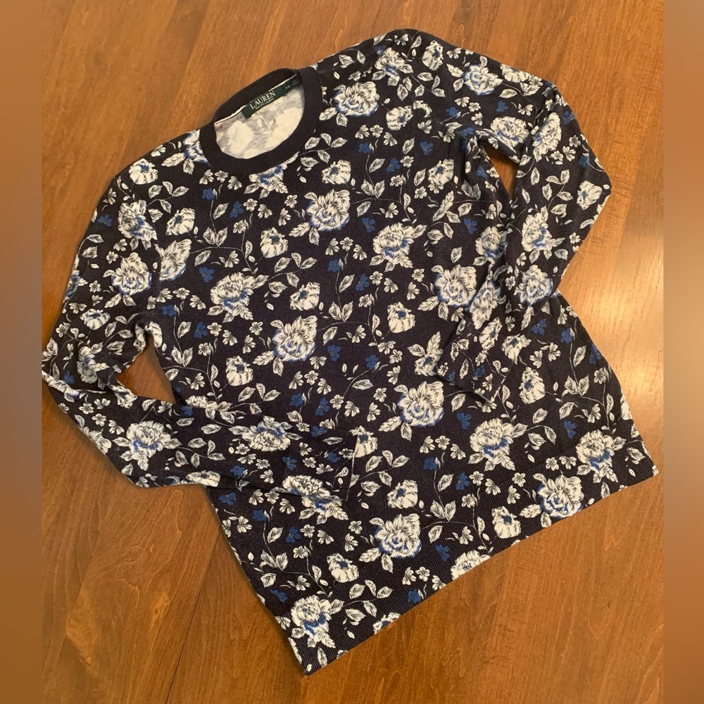 LAUREN Ralph Lauren Blue Lightweight Sweater